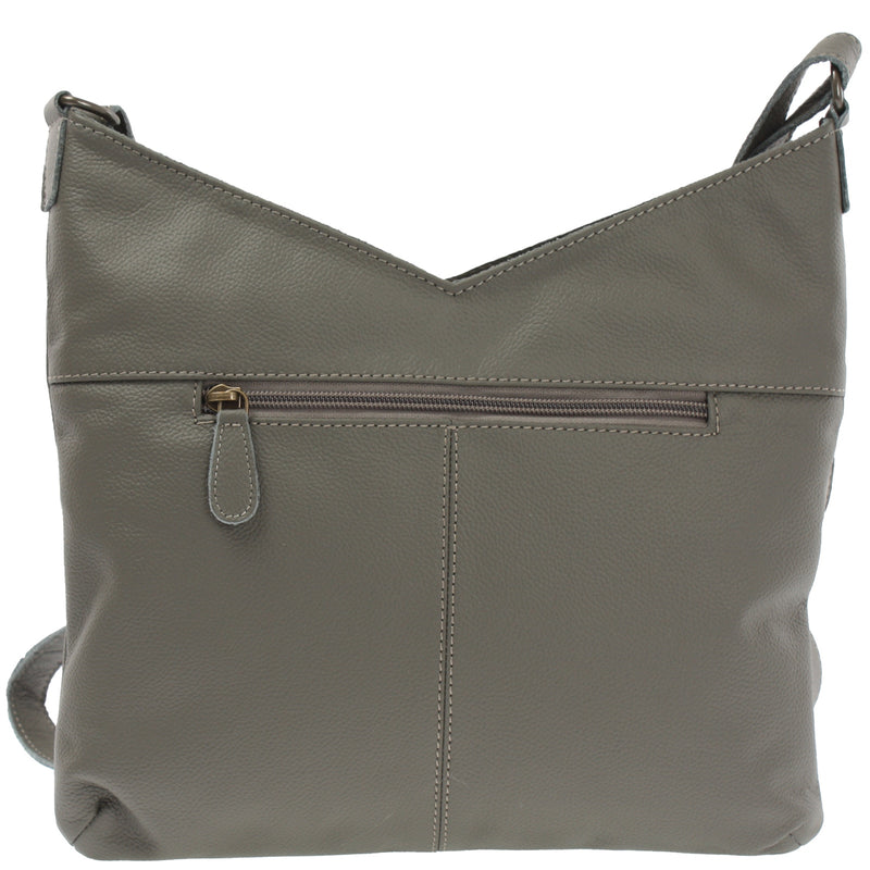 Leconi Damentasche Umhängetasche Handtasche Leder Oliv LE0065