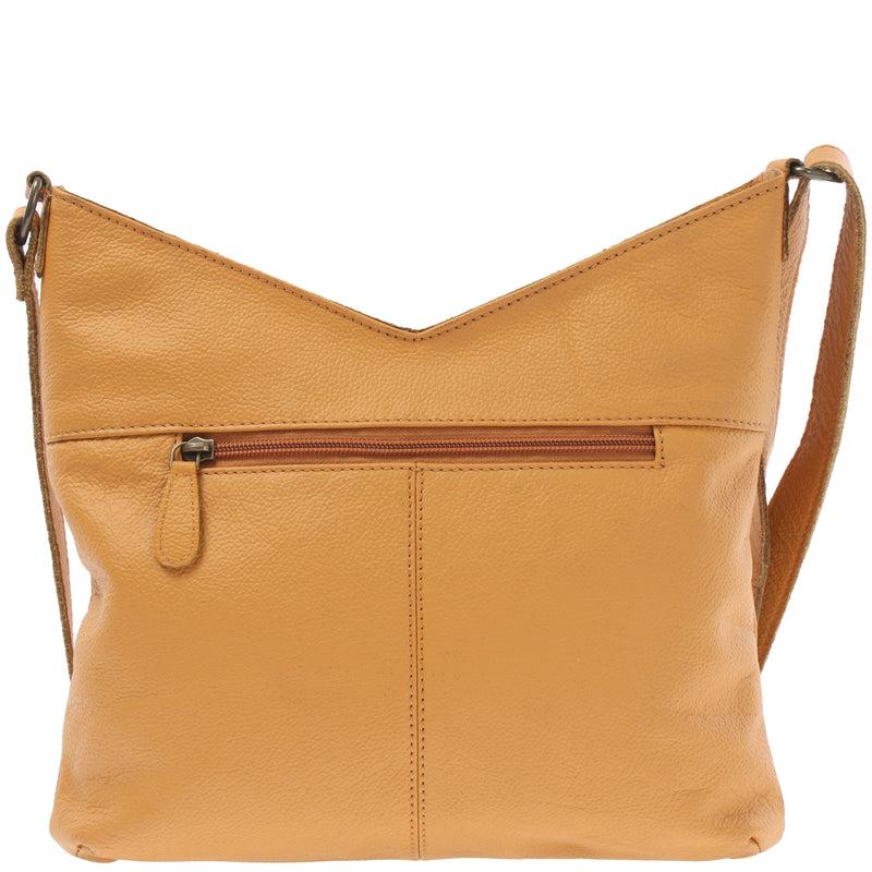 Leconi Damentasche Umhängetasche Handtasche Leder Senf LE0065