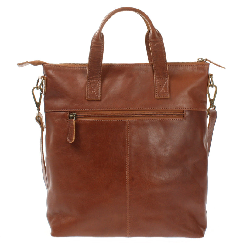 Leconi Damentasche Umhängetasche Henkeltasche Leder Braun LE0068