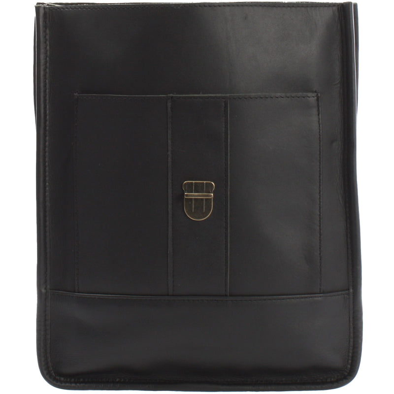 Leconi Freizeitrucksack Lederrucksack Cityrucksack Leder Schwarz LE1030