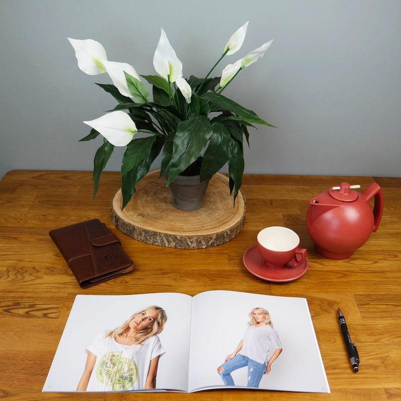 Leconi Geldbörse Damen Portemonnaie Leder Braun LE9017