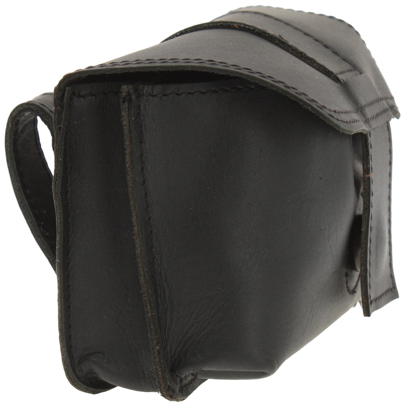 Leconi Große Gürteltasche Bauchtasche Hüfttasche Damen Herren Rindsleder Schwarz LE9030