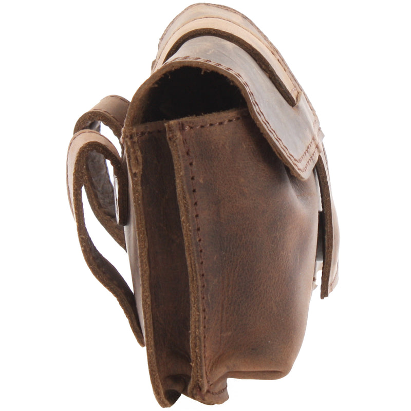 Leconi Gürteltasche Bauchtasche Hüfttasche Damen Herren Leder Schlamm LE9005