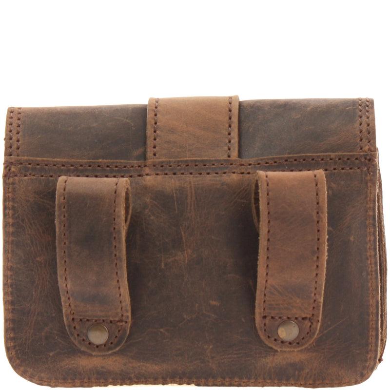 Leconi Gürteltasche Bauchtasche Hüfttasche Damen Herren Leder Schlamm LE9005