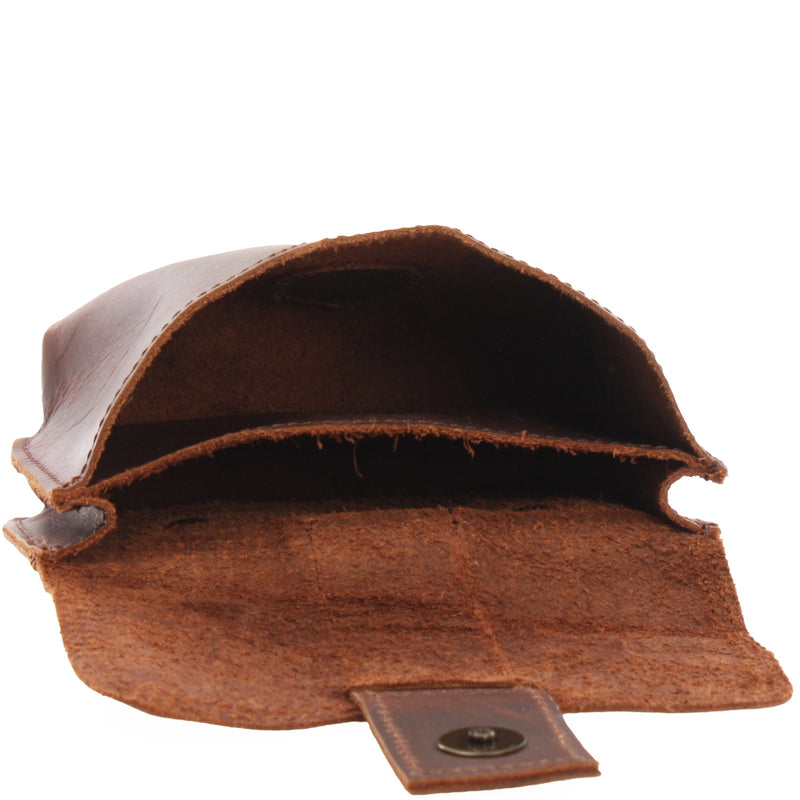 Leconi Gürteltasche Bauchtasche Hüfttasche Damen Herren Rindsleder Braun LE9005