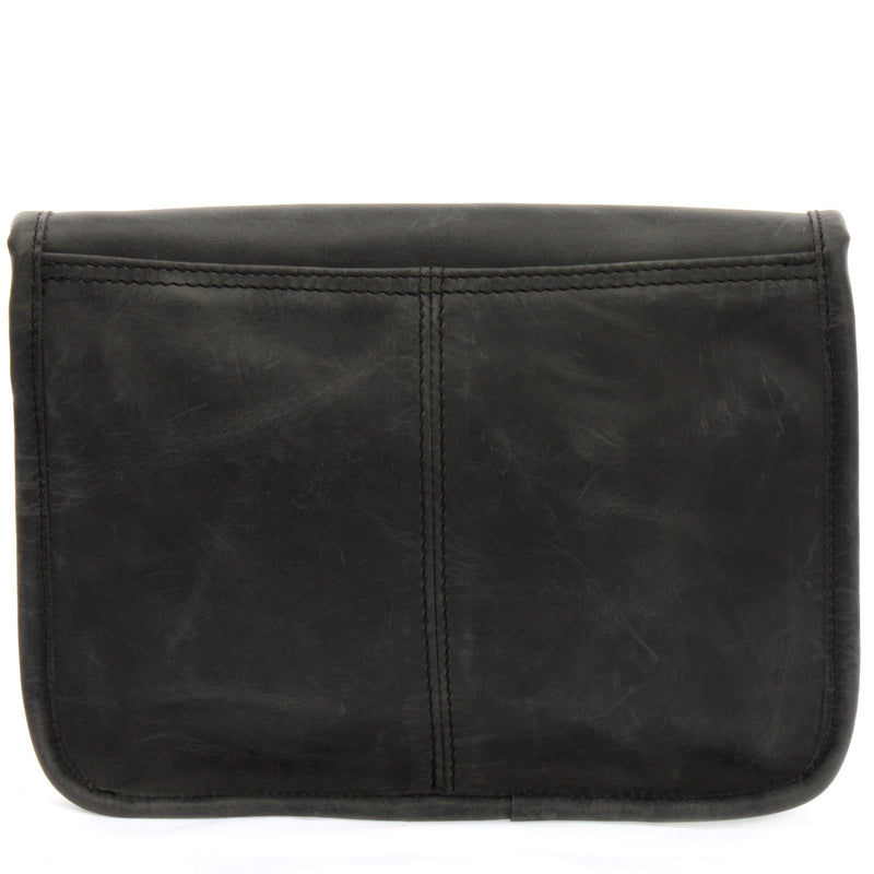 Leconi Kleine Damentasche Umhängetasche Leder Grau LE3041