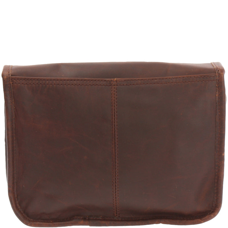 Leconi Kleine Schultertasche Ledertasche Damentasche Leder Braun LE3041