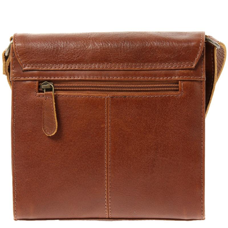 Leconi Kleine Schultertasche Umhängetasche Damentasche Leder Braun LE3082