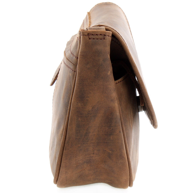 Leconi Kleine Umhängetasche Damentasche Leder Schlamm LE3047