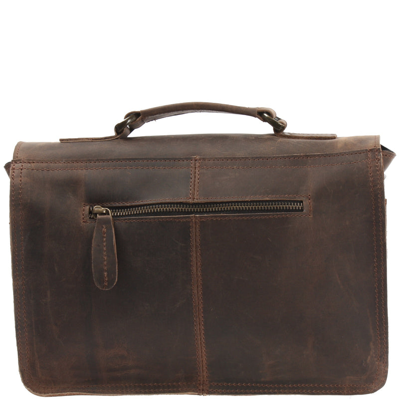 Leconi Kleine Umhängetasche Schultertasche Damen Herren Leder Schlamm LE3023