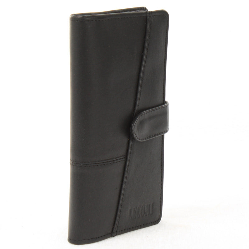 Leconi Geldbörse Portemonnaie Leder Schwarz LE9017