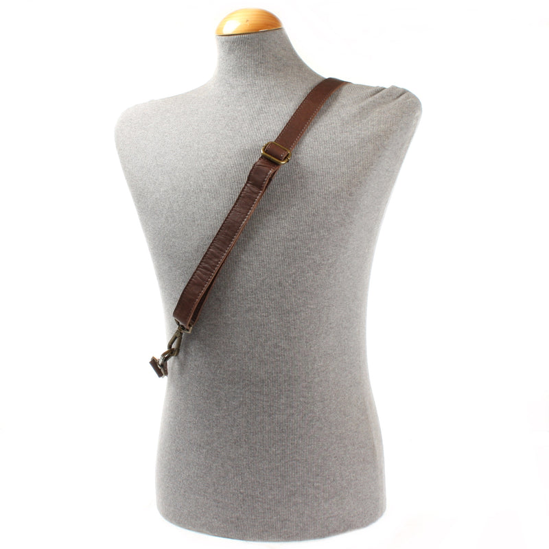 Leconi Trageriemen Leder 150cm Dunkelbraun LEC-R7