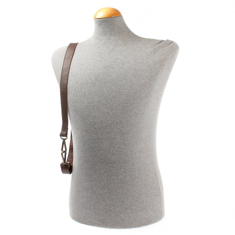 Leconi Trageriemen Leder 150cm Dunkelbraun LEC-R7