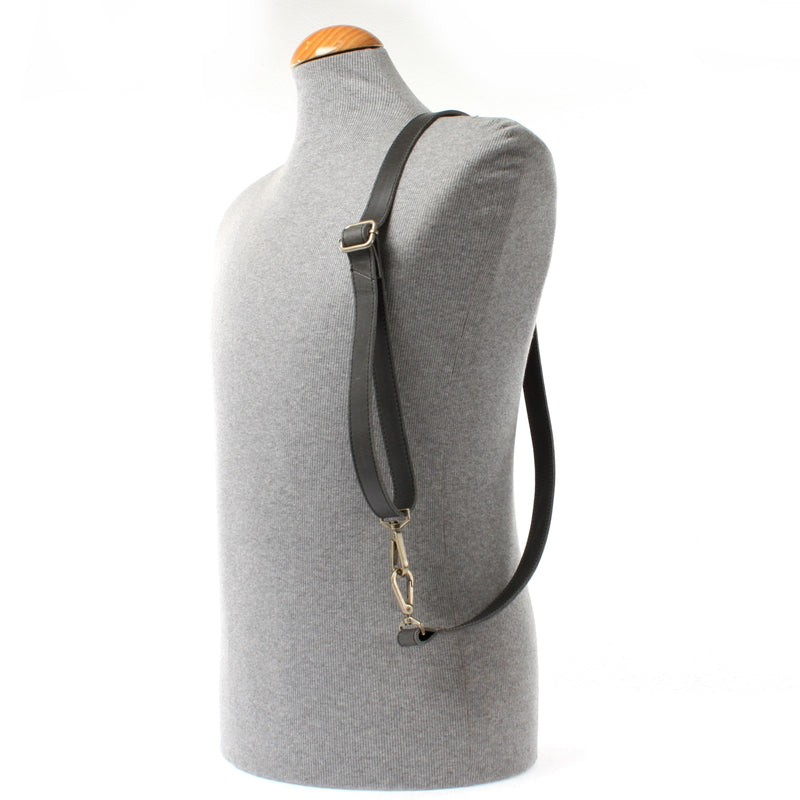 Leconi Trageriemen Leder 150cm Dunkelgrau LEC-R7