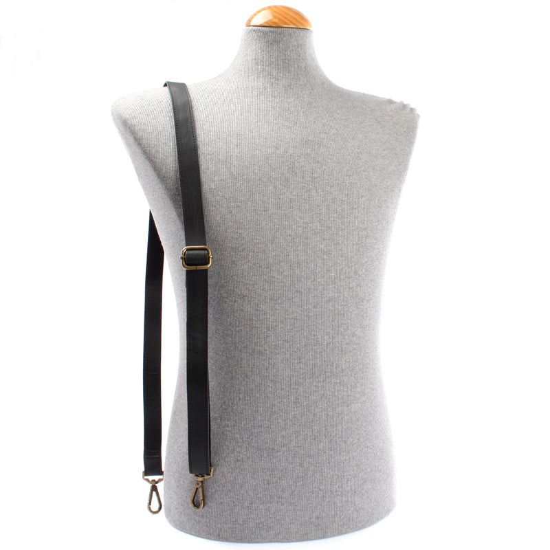 Leconi Trageriemen Leder 150cm Schwarz LEC-R7