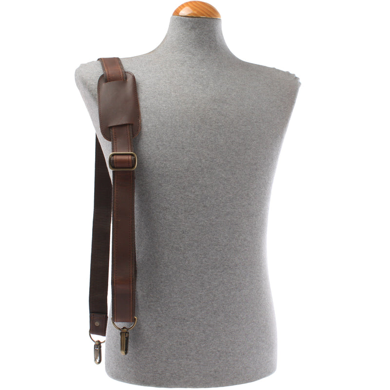 Leconi Trageriemen Leder Braun 115cm LEC-R1