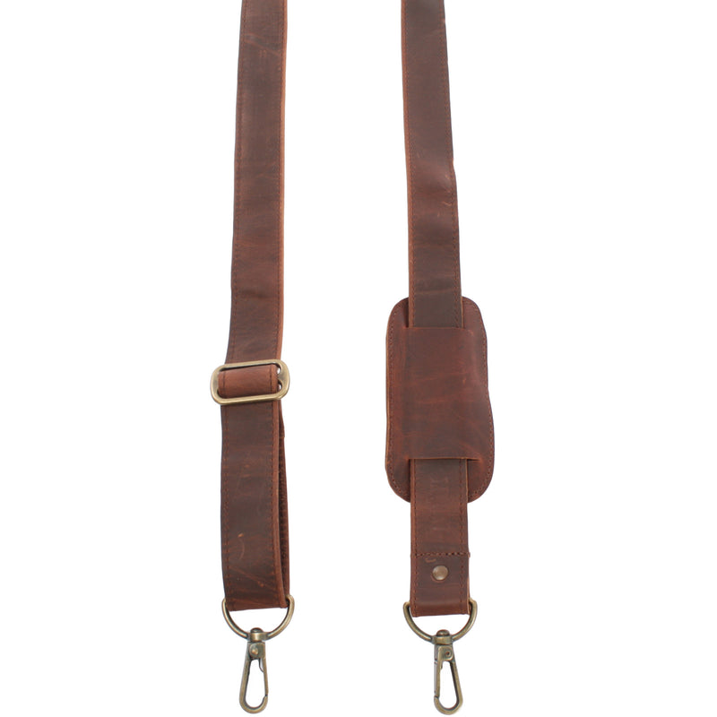 Leconi Trageriemen Leder Braun Breit 150cm LEC-R3