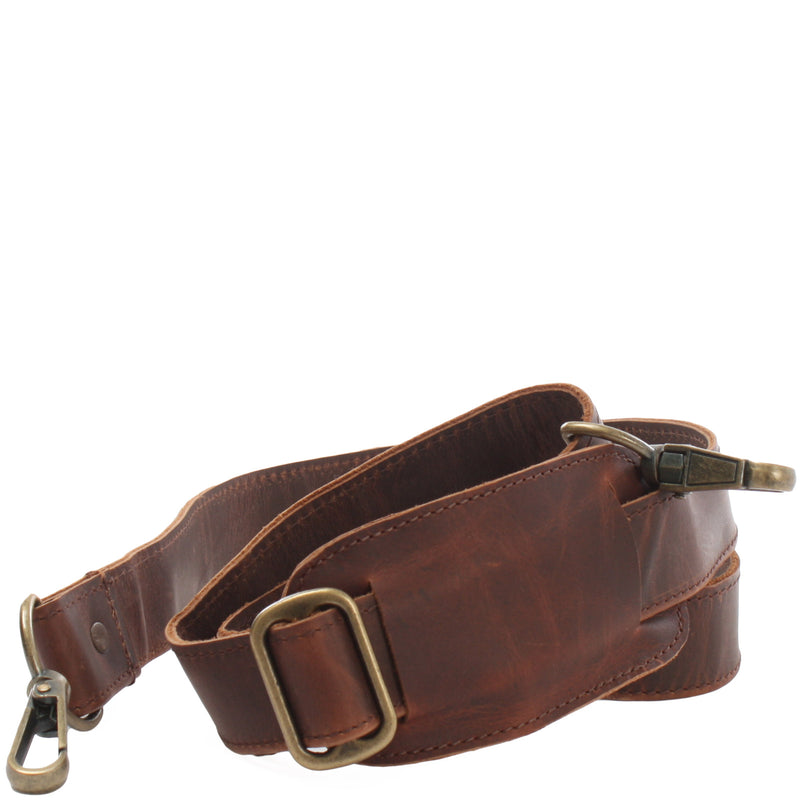 Leconi Trageriemen Leder braun breit 150cm LEC-R3