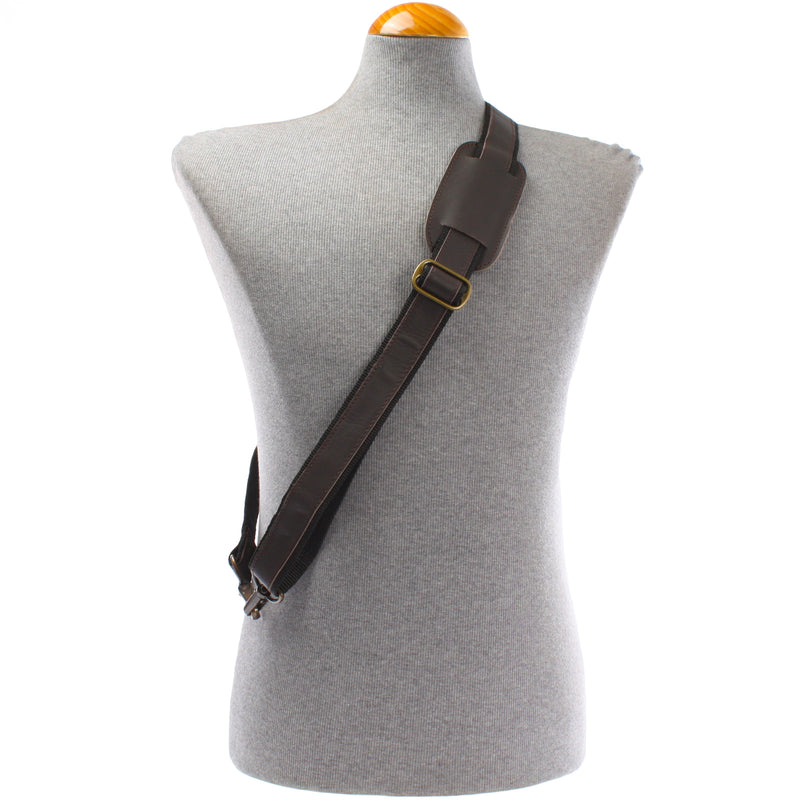 Leconi Trageriemen Leder Dunkelbraun 115cm LEC-R1