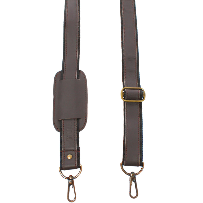 Leconi Trageriemen Leder Dunkelbraun 150cm LEC-R2