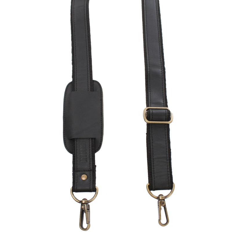 Leconi Trageriemen Leder Schwarz 115cm LEC-R1