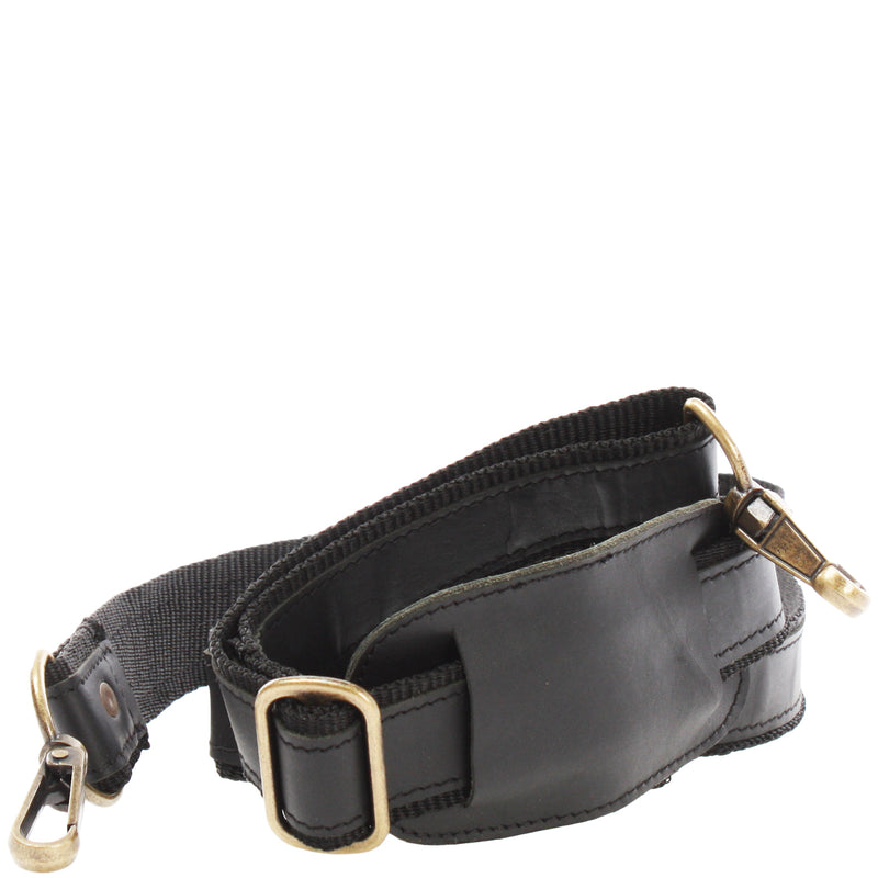 Leconi Trageriemen Leder schwarz 115cm LEC-R1