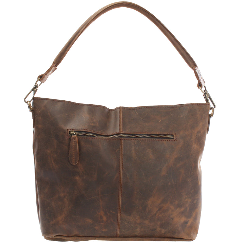 Leconi Schultertasche Umhängetasche Ledertasche Leder Schlamm LE0039