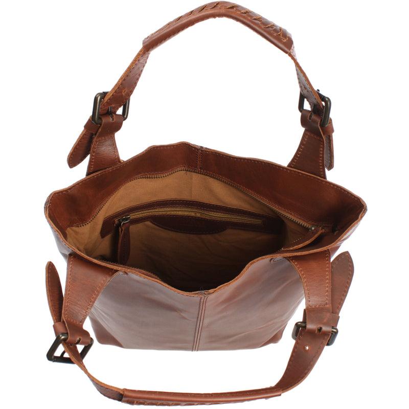 Leconi Shopper Henkeltasche Damentasche Leder Braun LE0033