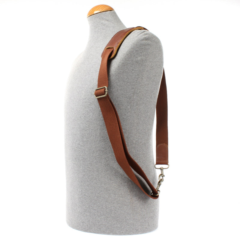 Leconi Trageriemen Baumwolle Leder 150cm Braun LEC-R6