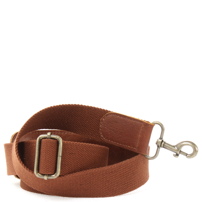 Leconi Trageriemen Baumwolle Leder 150cm braun LEC-R6