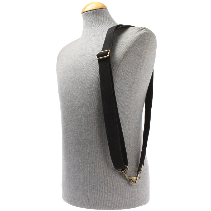 Leconi Trageriemen Baumwolle Leder 150cm Schwarz LEC-R6