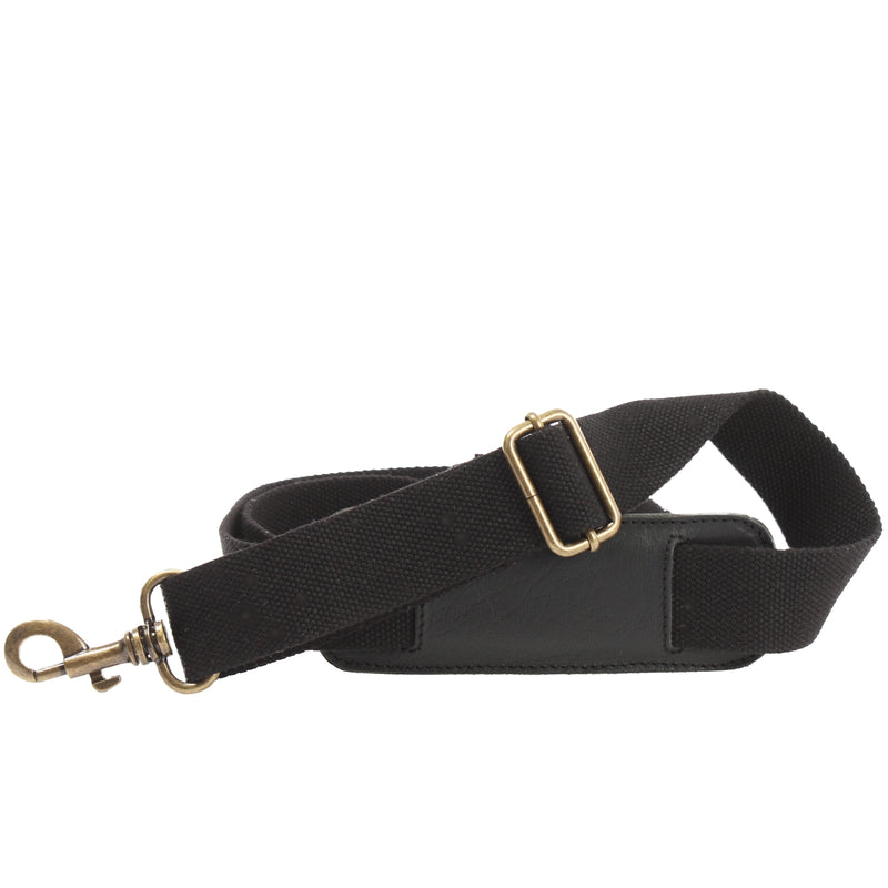 Leconi Trageriemen Baumwolle Leder 150cm schwarz LEC-R6