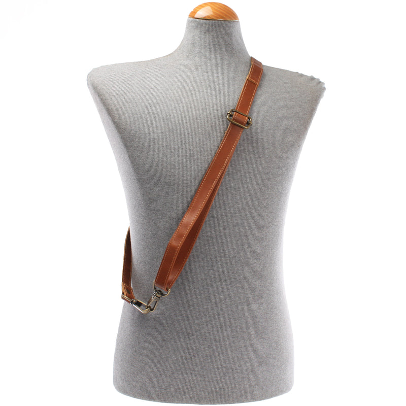 Leconi Trageriemen Leder Cognac Schmal 150cm LEC-R4