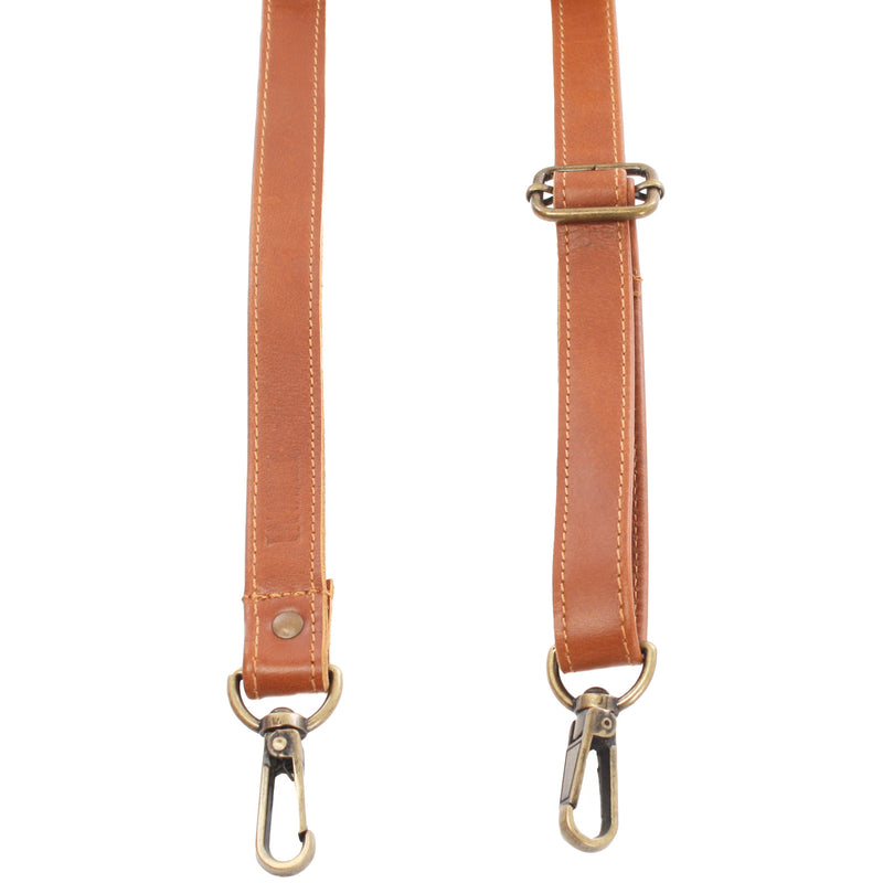 Leconi Trageriemen Leder Cognac Schmal 150cm LEC-R4