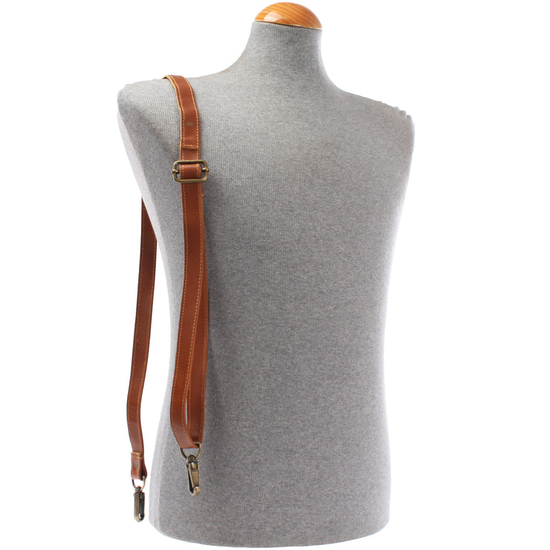 Leconi Trageriemen Leder Cognac Schmal 150cm LEC-R4