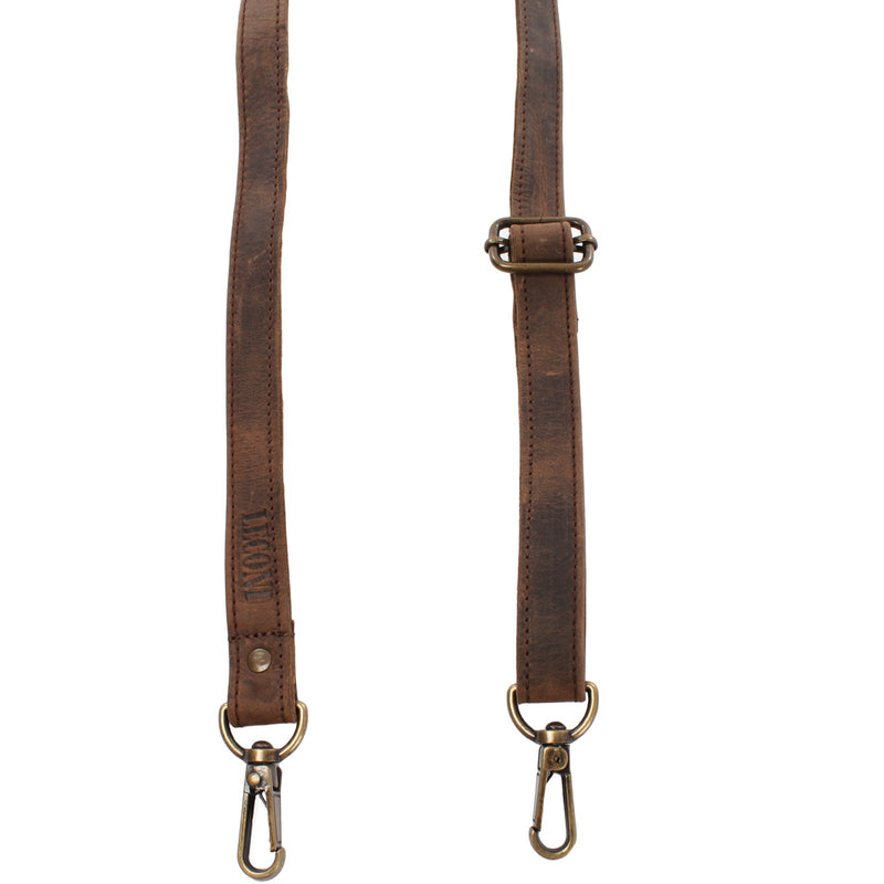 Leconi Trageriemen Leder Schlamm Schmal 150cm LEC-R4