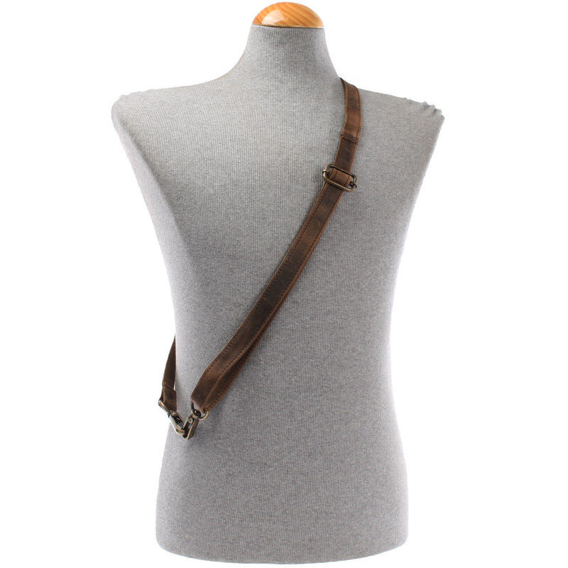 Leconi Trageriemen Leder Schlamm Schmal 150cm LEC-R4