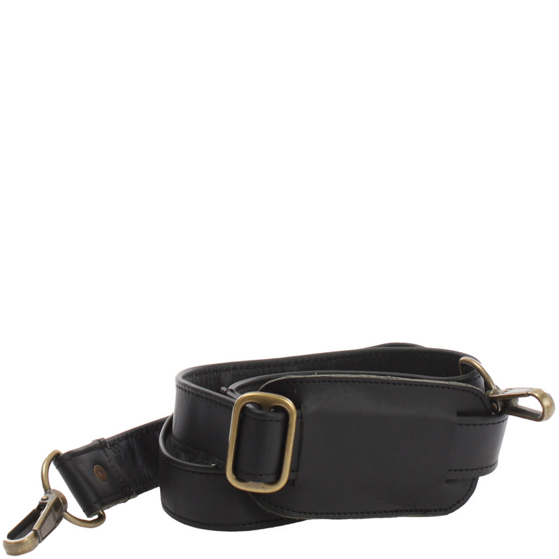 Leconi Trageriemen Leder schwarz breit 150cm LEC-R3