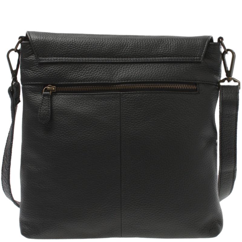 Leconi Umhängetasche Ledertasche Damen Schultertasche Leder Schwarz LE3073