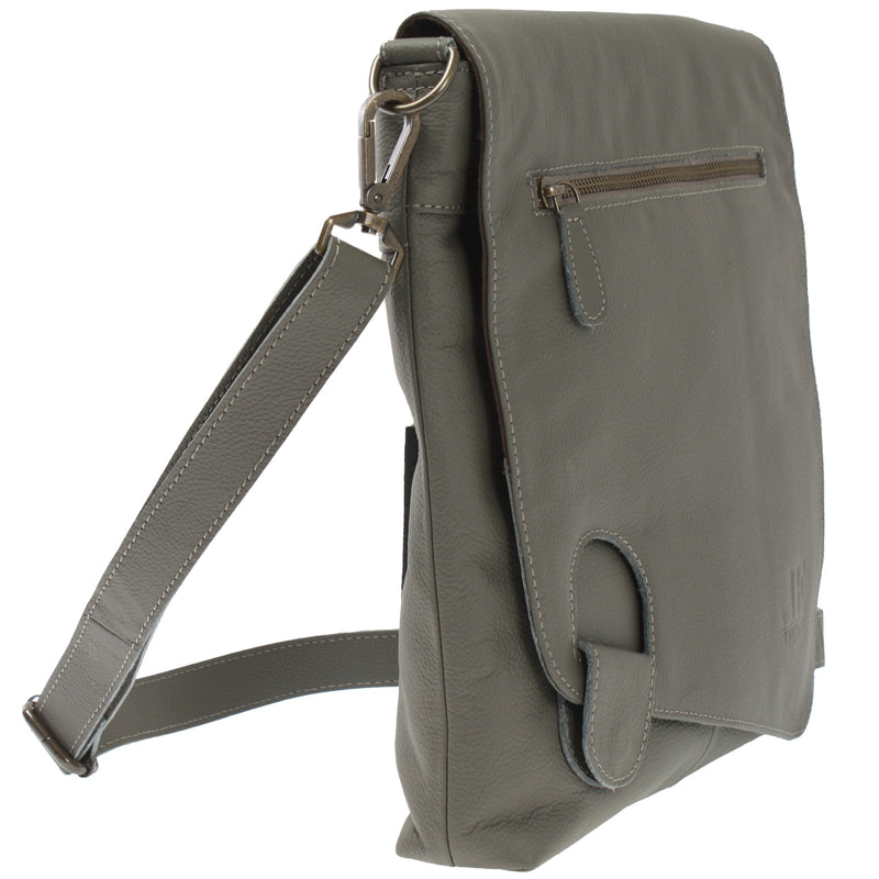 Leconi Umhängetasche Ledertasche Damen Schultertasche Leder Oliv LE3073