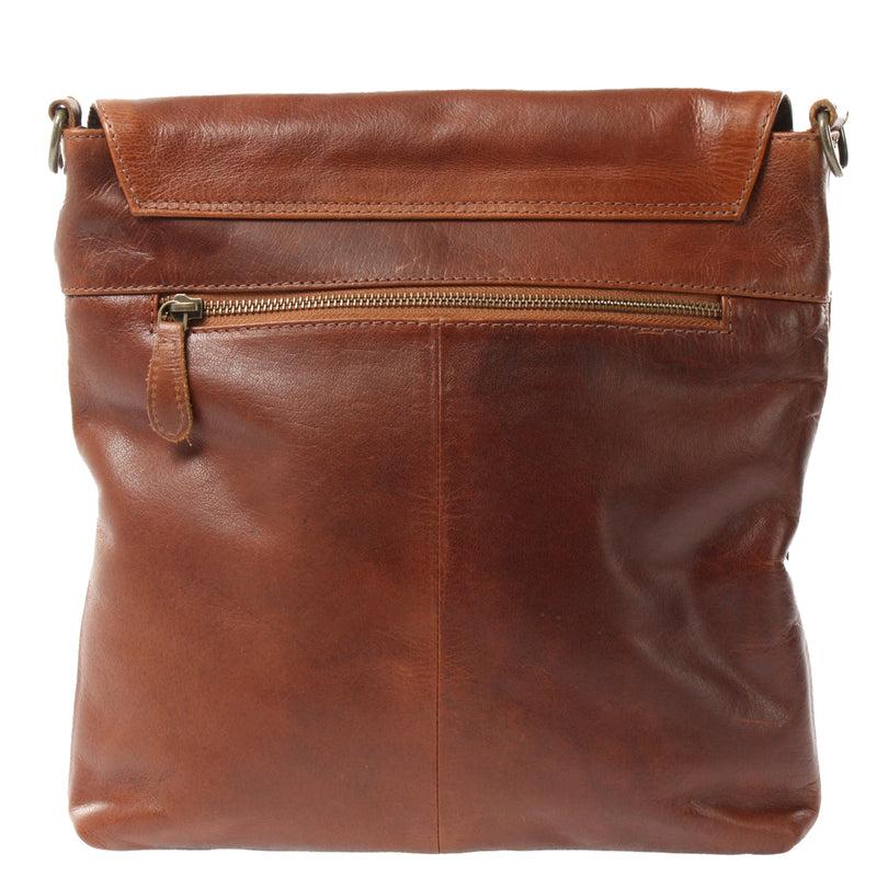 Leconi Umhängetasche Ledertasche Damen Schultertasche Leder Braun LE3073