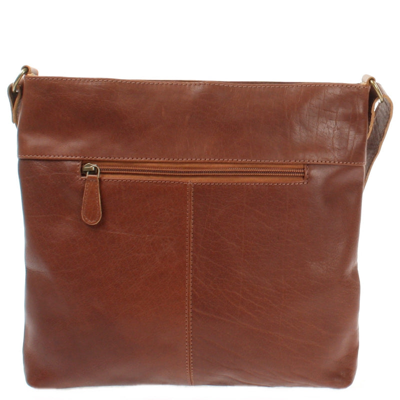 Leconi Umhängetasche Ledertasche Damen Schultertasche Leder Braun LE0066