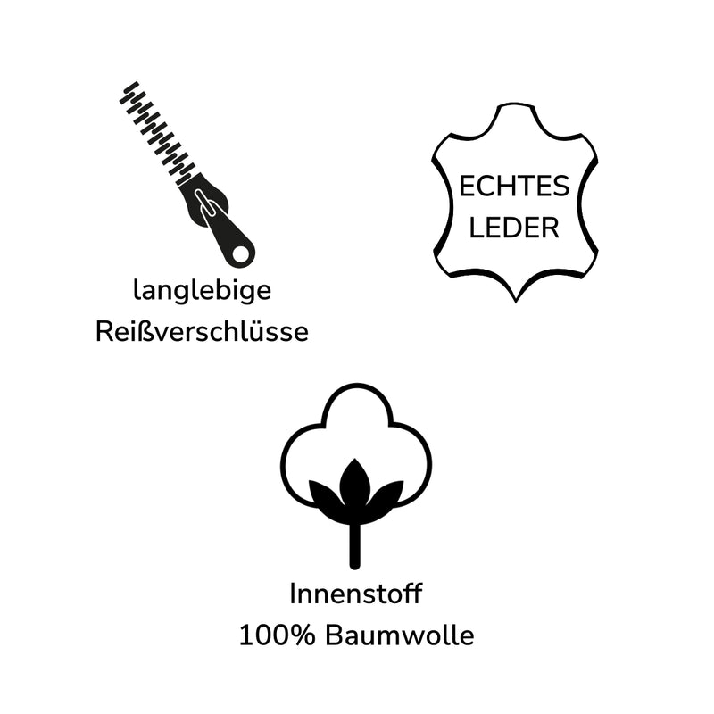 Leconi Umhängetasche Ledertasche Schultertasche Leder Rotbraun LE3027