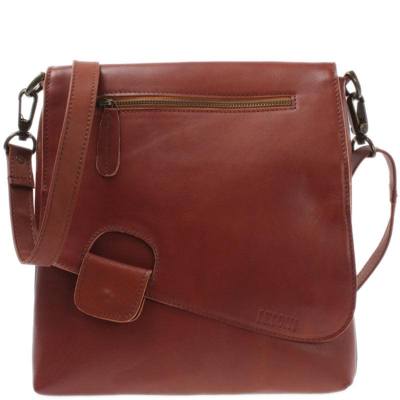 Leconi Umhängetasche Ledertasche Schultertasche Leder rotbraun LE3027 Leconi Umhängetasche Ledertasche Schultertasche Leder rotbraun LE3027