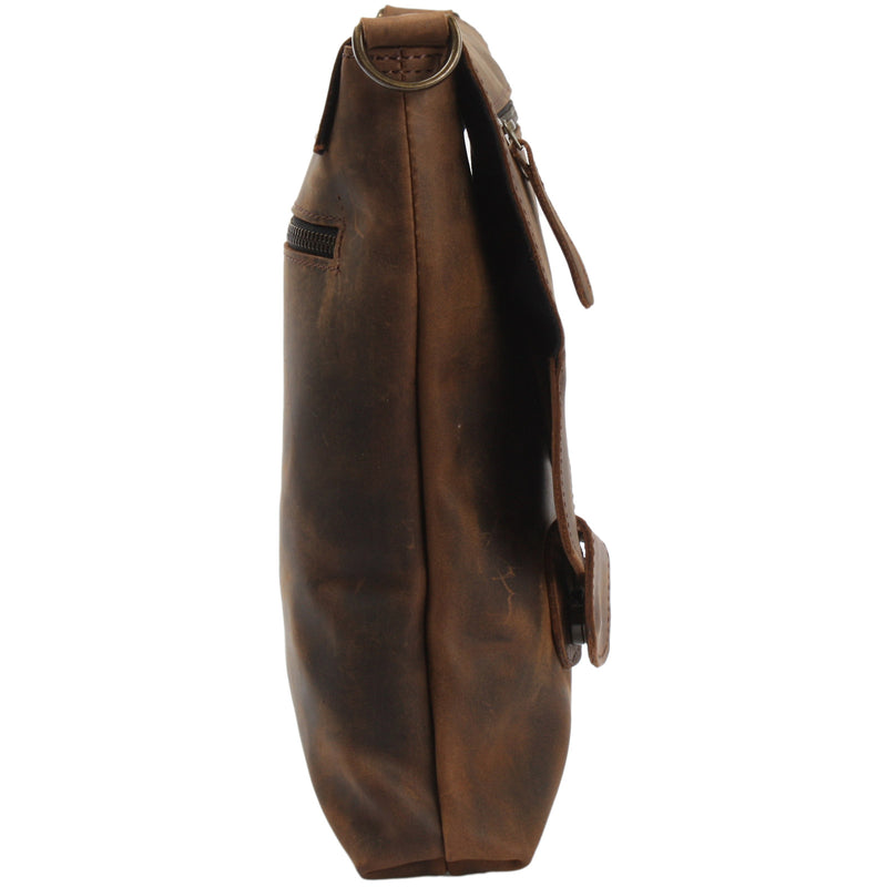 Leconi Umhängetasche Ledertasche Schultertasche Leder Schlamm LE3027