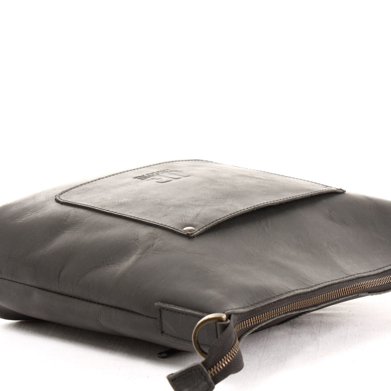 Leconi Umhängetasche Schultertasche Damentasche Ledertasche Leder Schwarz LE3067