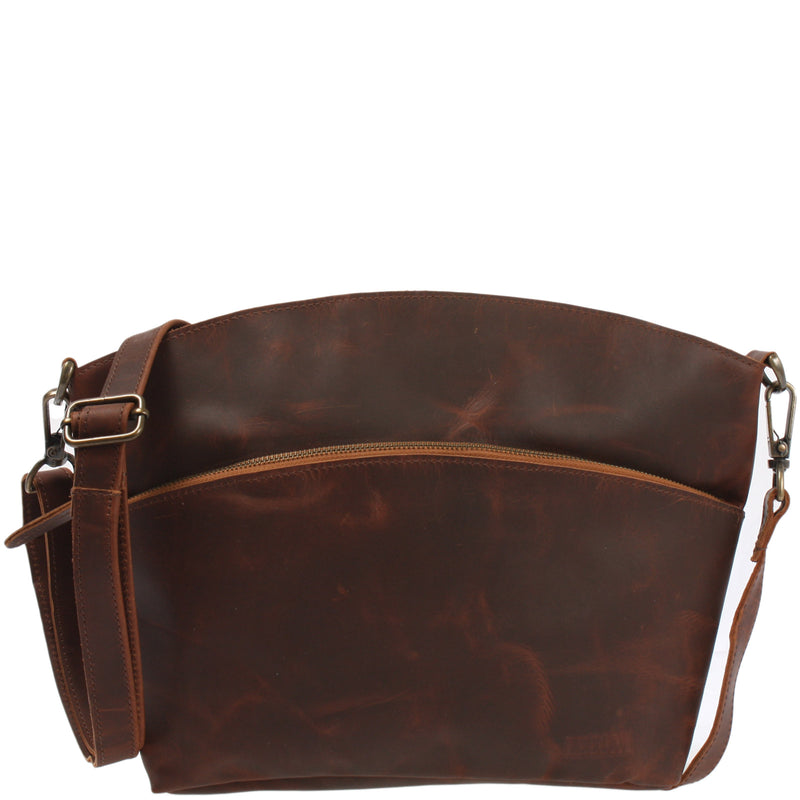 Leconi Umhängetasche Schultertasche Freizeittasche Leder braun LE3050 Leconi Umhängetasche Schultertasche Freizeittasche Leder braun LE3050