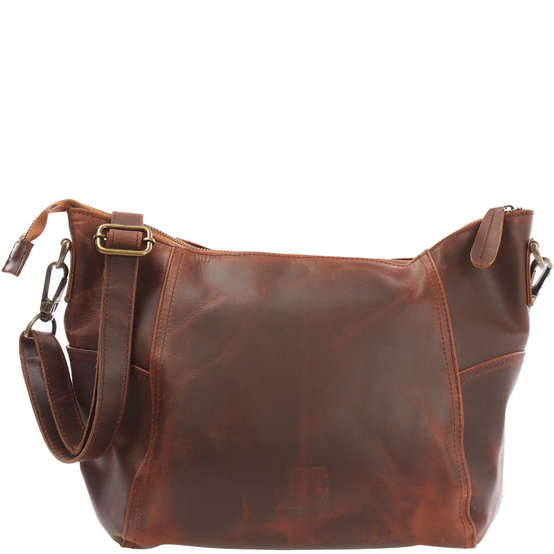 Leconi Umhängetasche Schultertasche Ledertasche Leder braun LE0058 Leconi Umhängetasche Schultertasche Ledertasche Leder braun LE0058