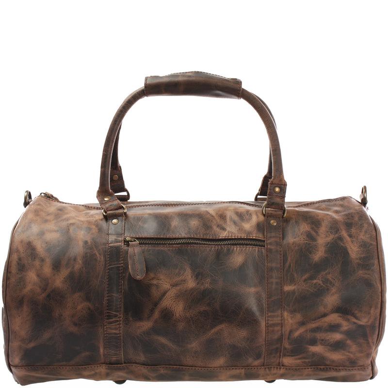 Leconi Weekender Reisetasche Sporttasche Vintage Leder Schlamm LE2004