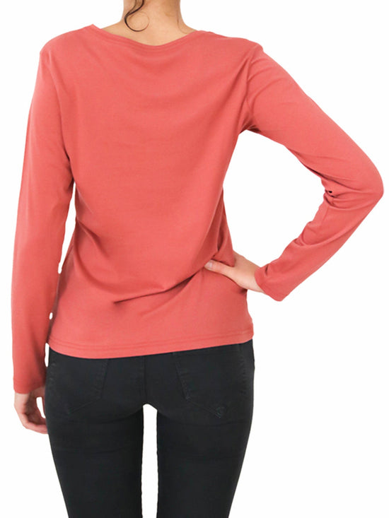 Leela Cotton 1251-04 | Damen Langarmshirt - Zedernstaub
